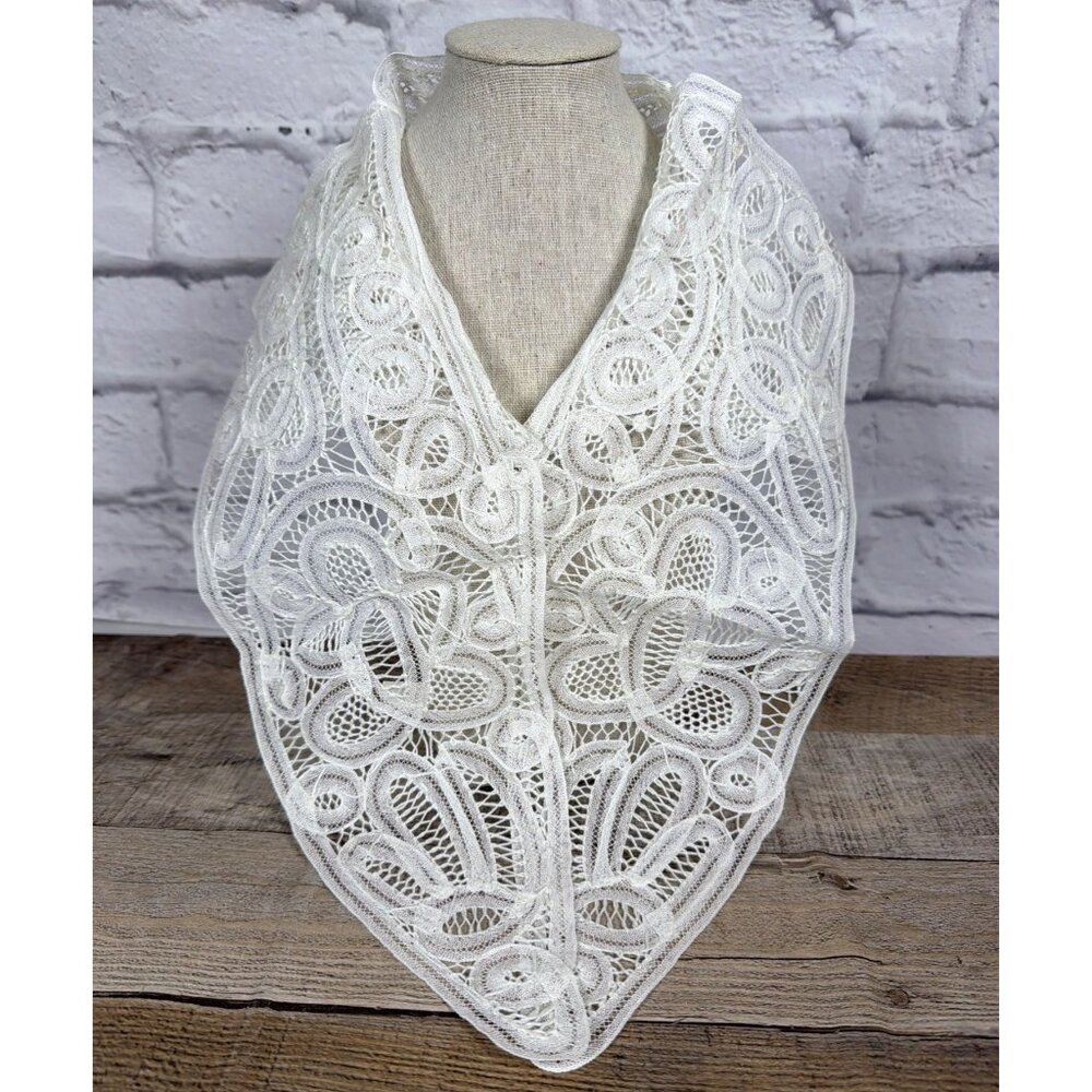 VTG Louise Verschueren Brussels Belgian Lace Dress Front Collar Original Bag - Picture 2 of 16